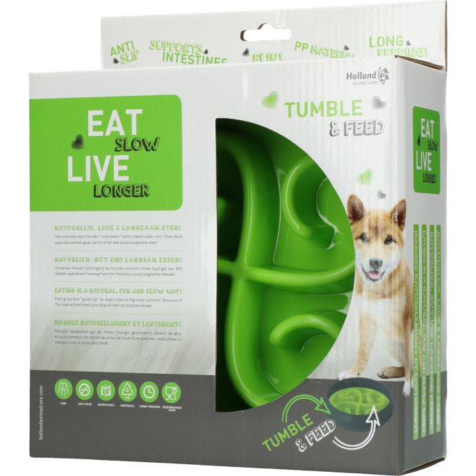 Eat Slow Live Longer Tumble Feeder Green    