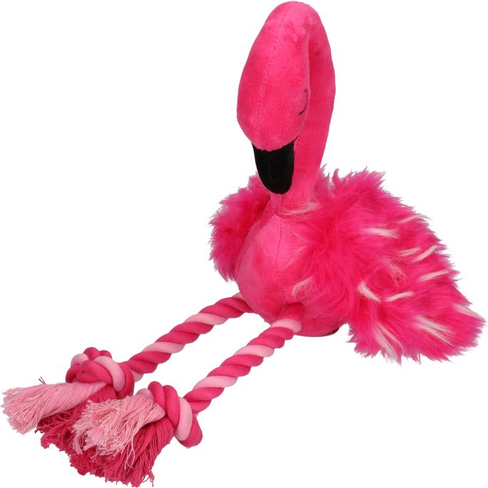 Flamingo met poten van touw L    