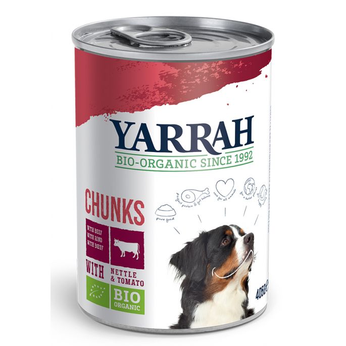 Yarrah Hond Blik Br.Rund in Saus 405 gram