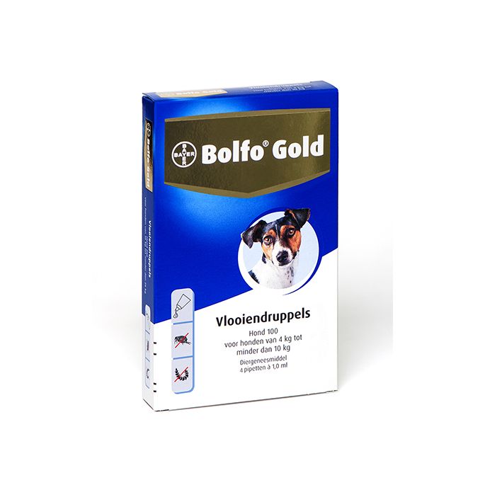 Bolfo Gold Hond 100 > 4 Pipet. Verpakking: 1 st.