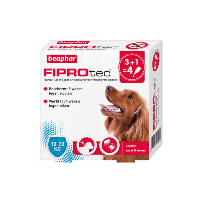 FiproTec Dog 10-20kg 3+1