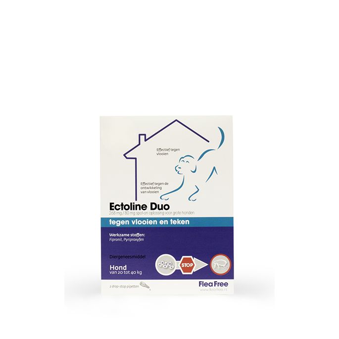 Ectoline Duo Hond 20-40kg. Verpakking: 2 pip.
