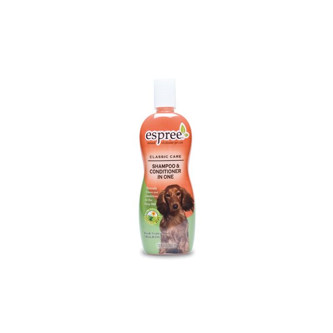ESPREE Shampoo & conditioner in one . Verpakking: 355 ml.