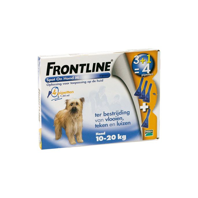 Frontline spot on dog M 4 Pipet. 10-20 kg