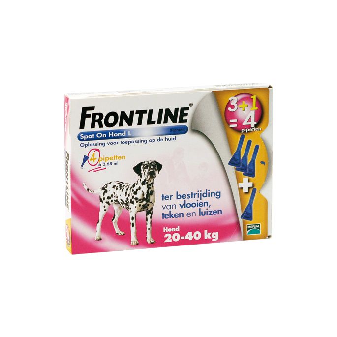 Frontline spot on dog L 4 Pipet. 20-40 kg
