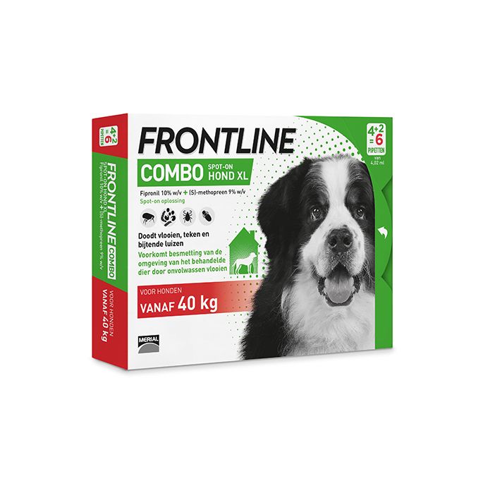 Frontline COMBO Dog XL 4+2 Pipet.  40-60 kg