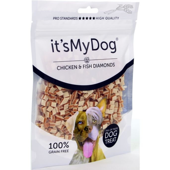 it's My Dog Chicken & Fish Diamonds - 85 gram