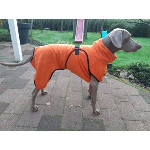 Toobster hondenbadjas oranje S- Ruglengte 23 cm 