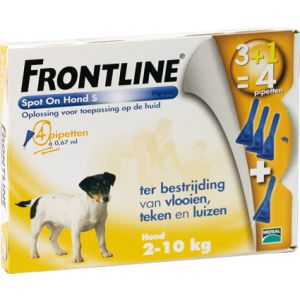 Frontline spot on dog S 4 Pipet. 2-10 kg